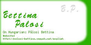 bettina palosi business card