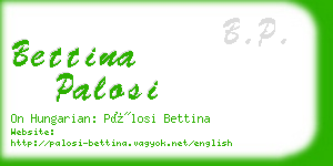 bettina palosi business card